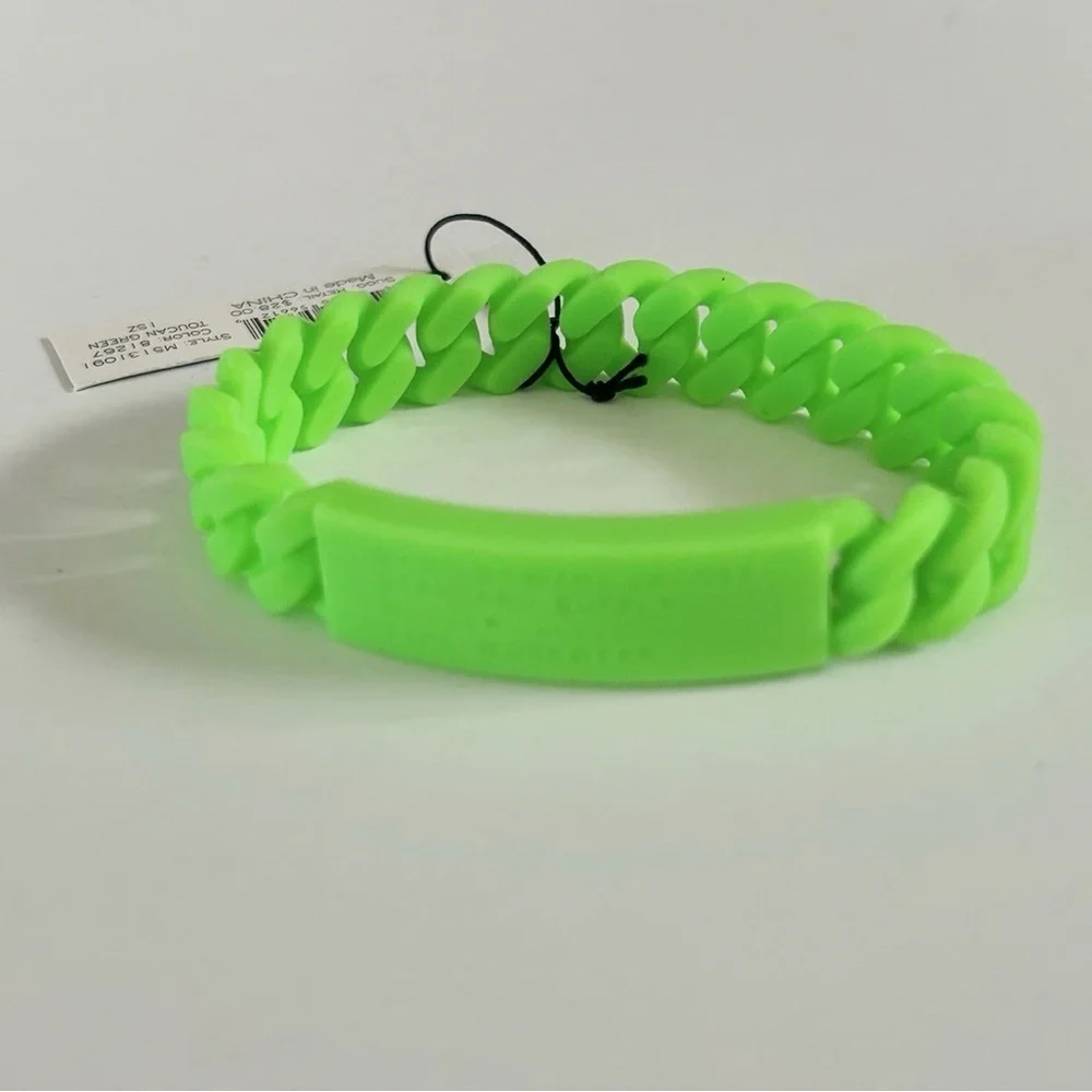 Marc by Marc Jacobs Silicone Green Braided Bracelet NWT